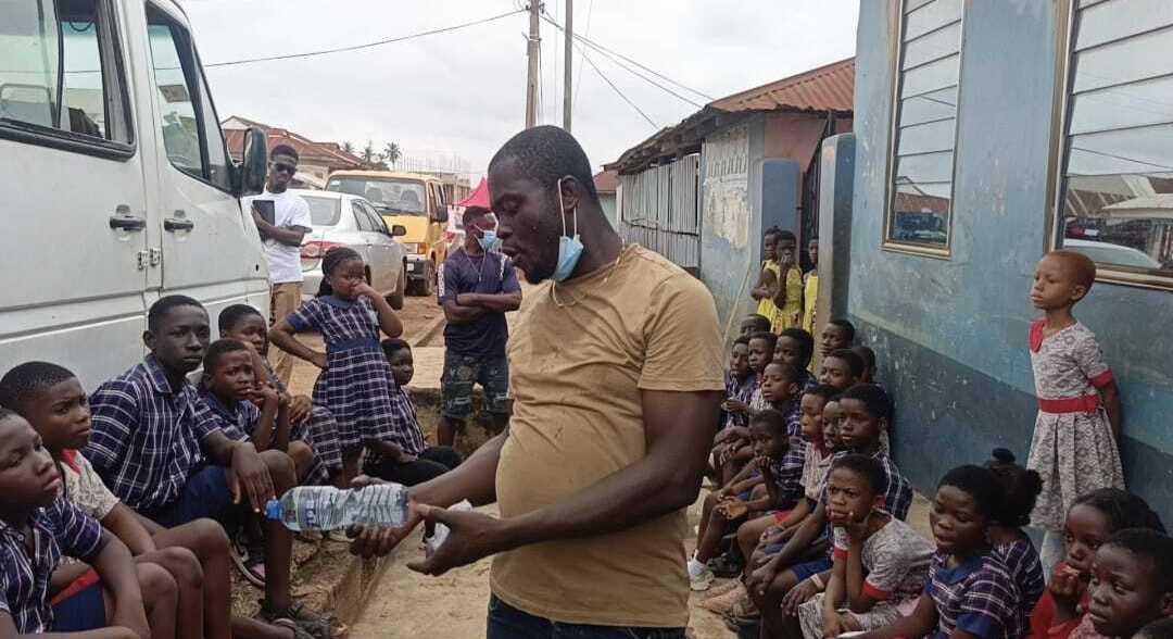 AAPC team educating pupils